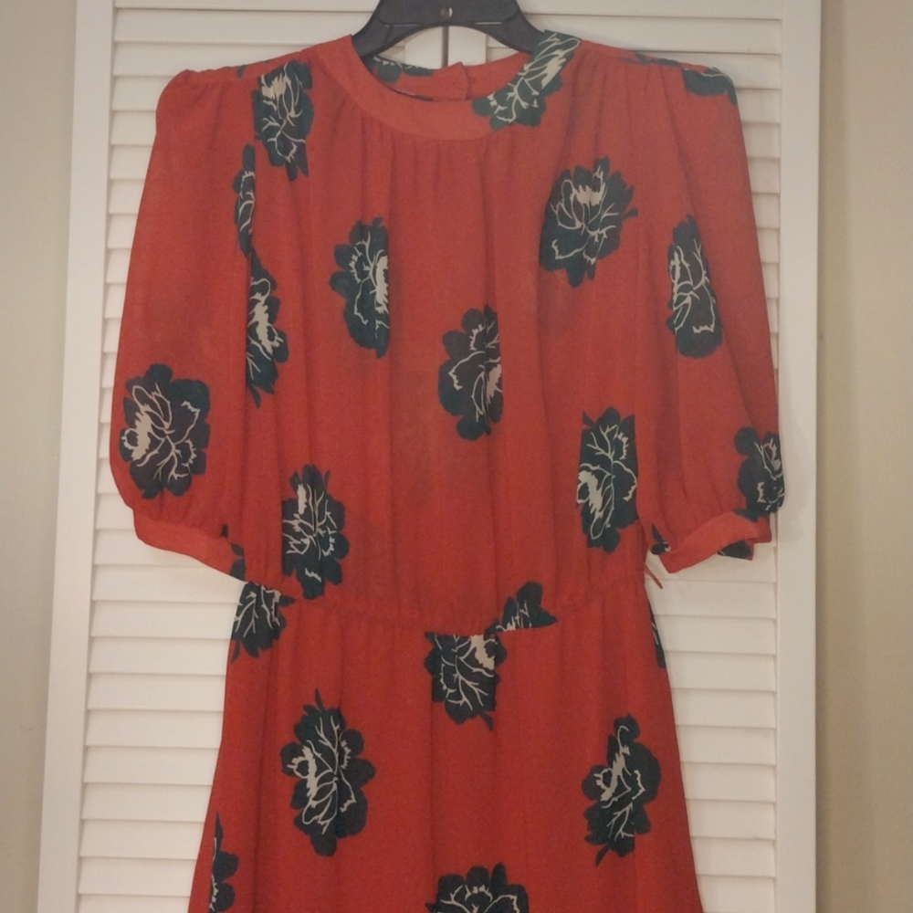 Sheer red dress